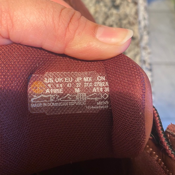 Burgundy Mens Timberland Boots (Size 9) main image 4
